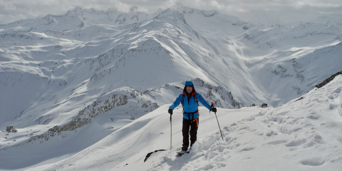 Andreas oberhalb der Schlüsselstelle.
