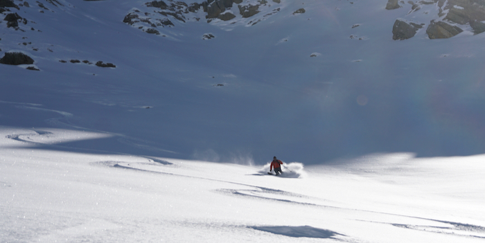 Nach dem Steilhang höchster «konventioneller» Pulvergenuss ...