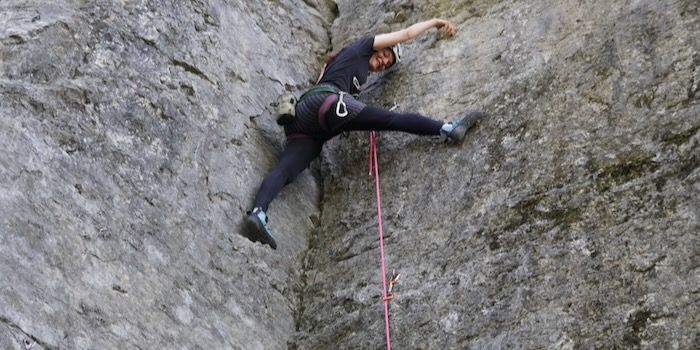 ... dann im Vorstieg.