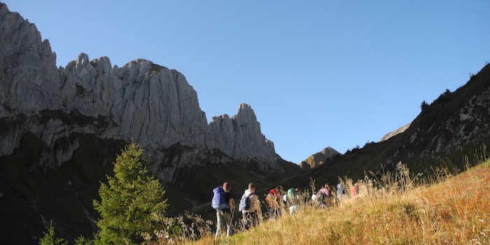 Auf zur «Arbeit» in den Kreuzbergen.