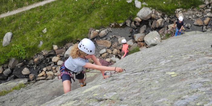 Spannung pur – der erste Vorstieg.