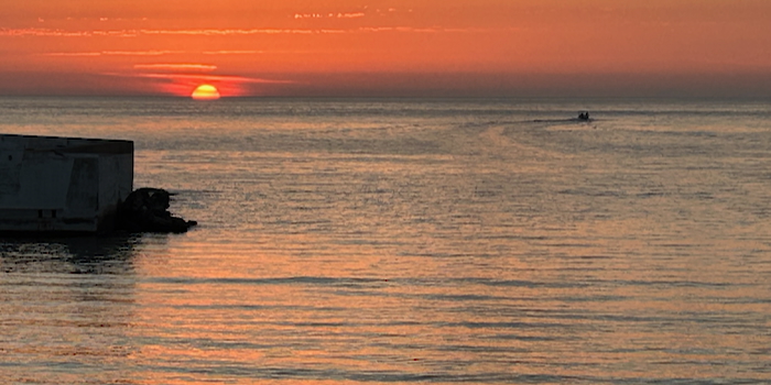 Ausblick beim Nachtessen.