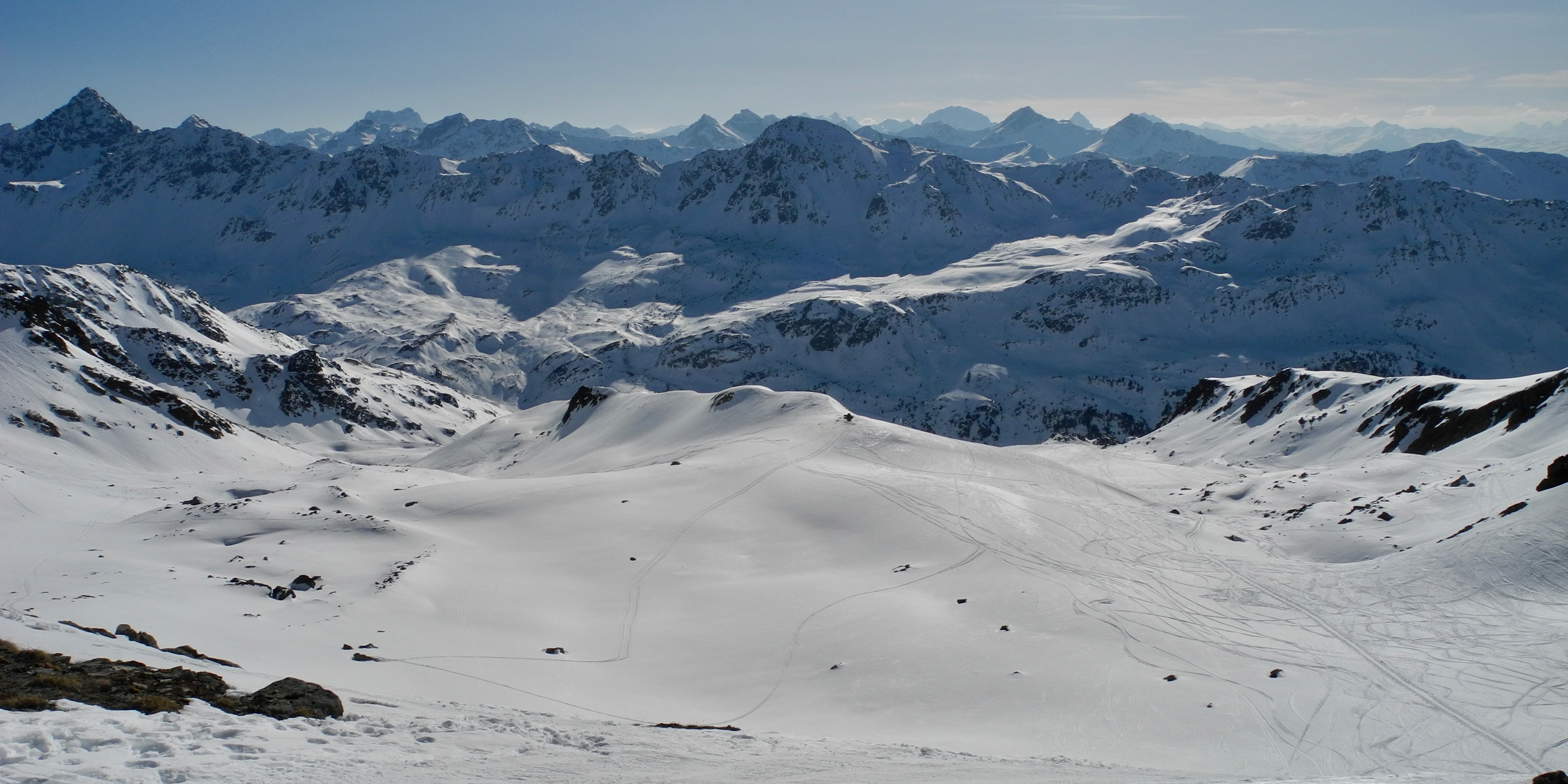 Ausblick auf die Schlussabfahrt.