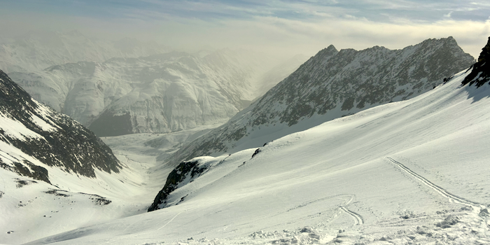 5. Tag: Piz Giuv, der Saharastaub ist im Anflug.