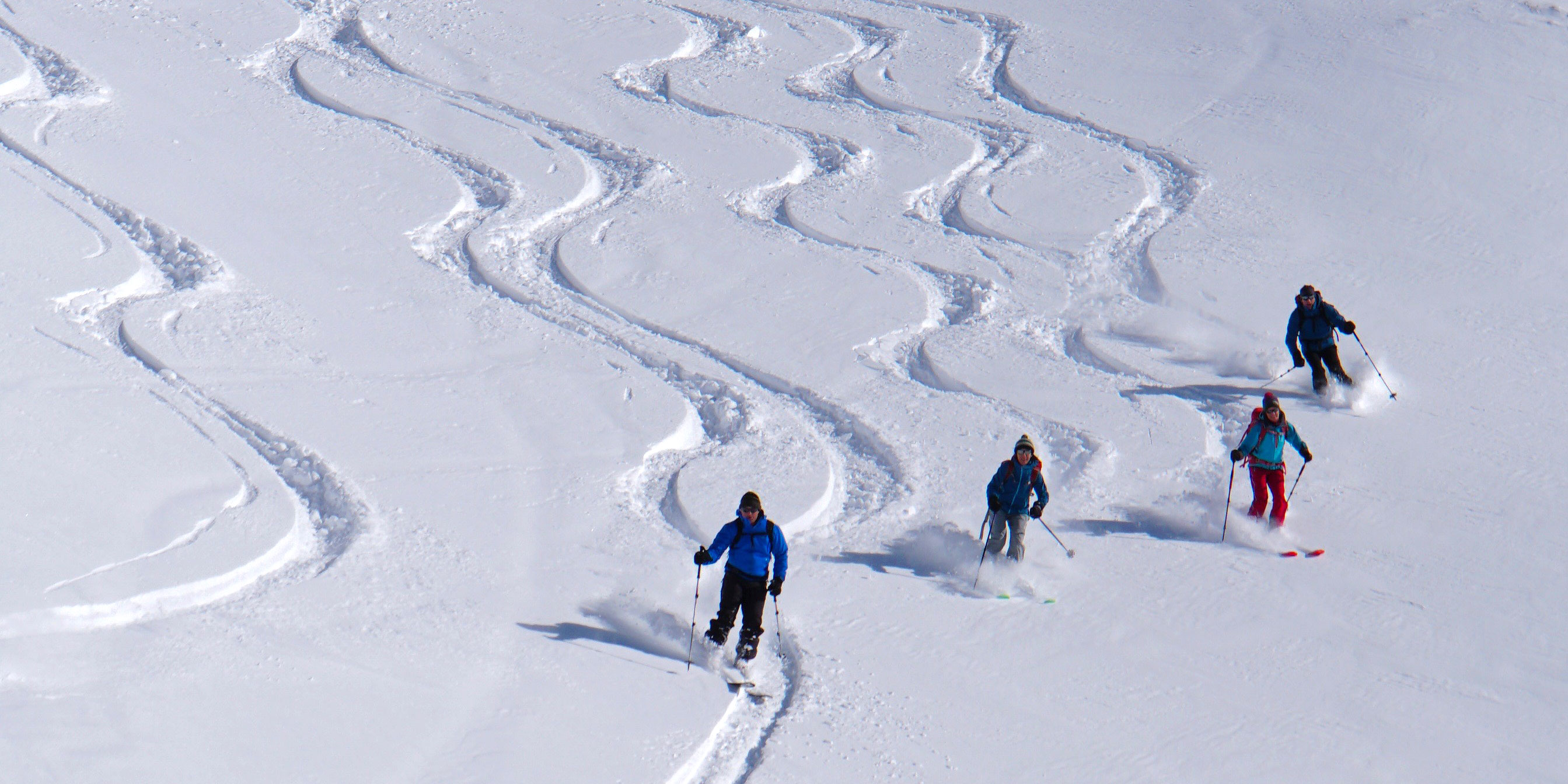 Abfahrt Piz Campagnung zum Marmoreasee