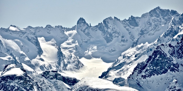 Imposante Kulisse um den hintersten Gletscherkessel