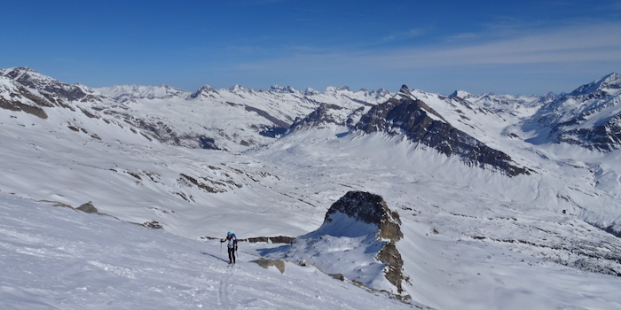 Piz de Mucia (hinten der Pass und recht P Uccello.
